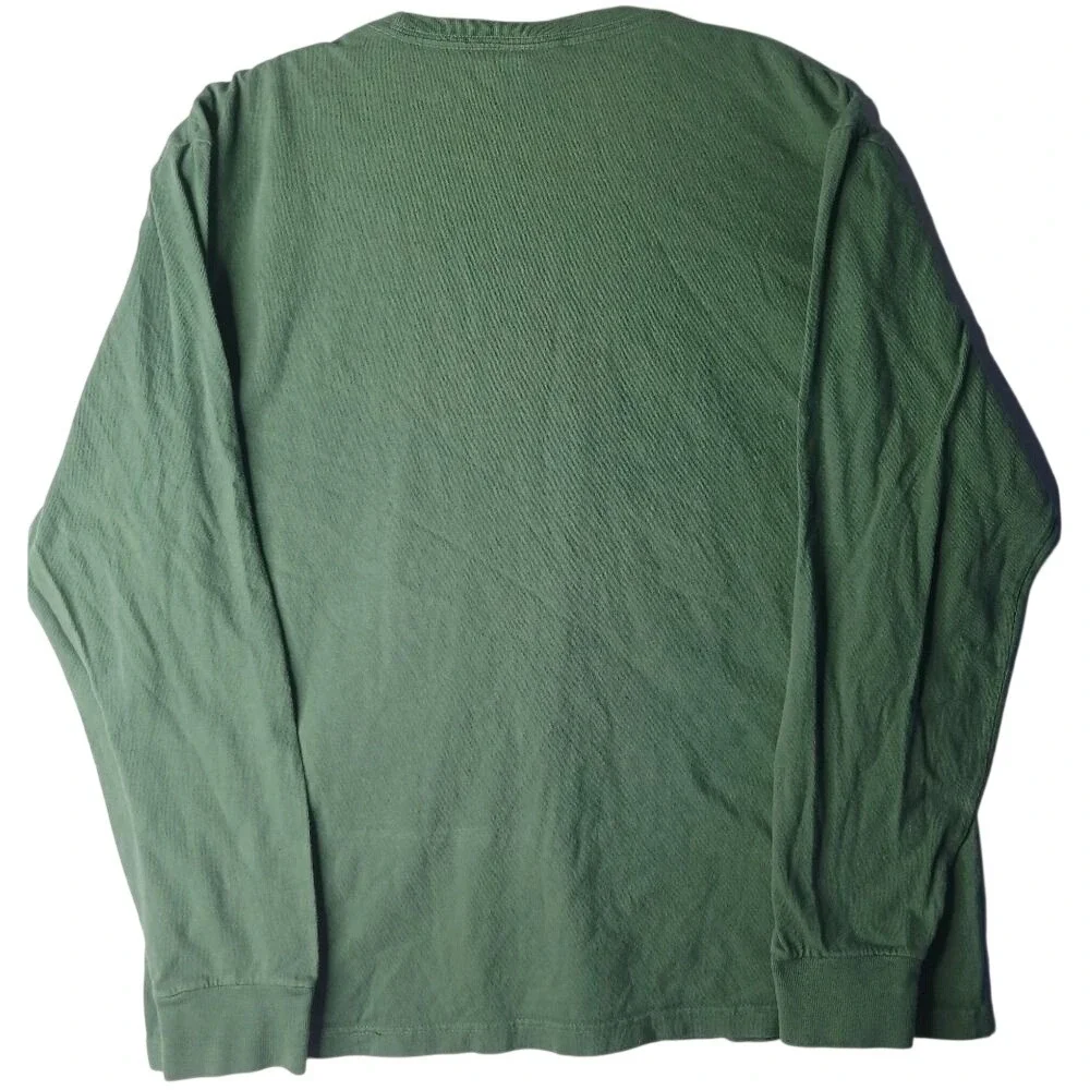 Polo Ralph Lauren T-Shirt‎ Men Medium Green Long Sleeve Cotton Pony Logo